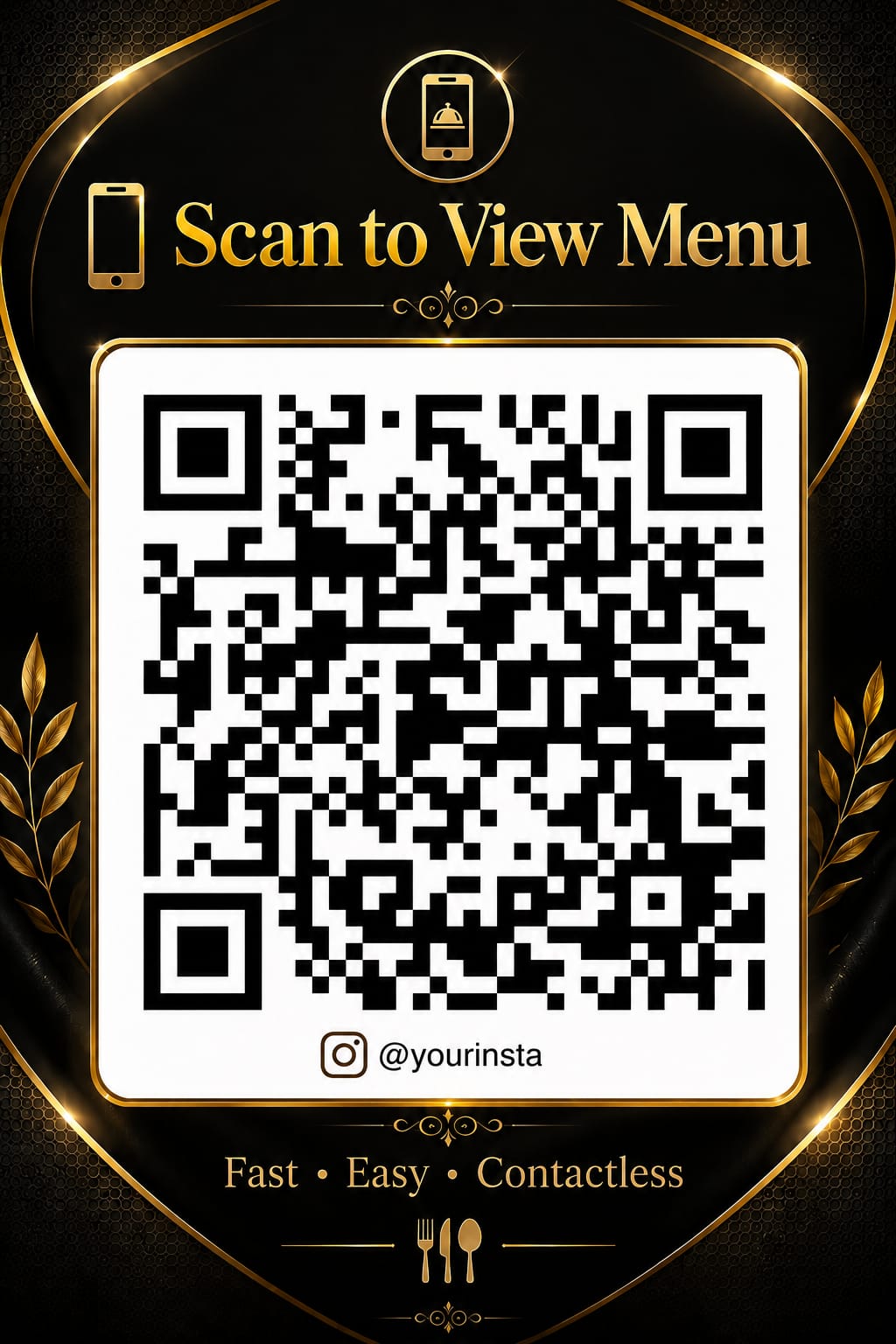 Your Cafe — QR menu poster